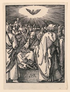 The Descent of the Holy Spirit (ペンテコステ), from The Little Passion Series 作： Albrecht Dürer
