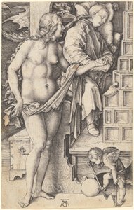 医者の夢 (怠け者の誘惑) 作： Albrecht Dürer