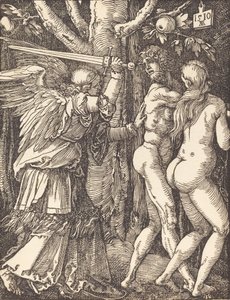 パラダイスからの追放、1510年。 作： Albrecht Dürer