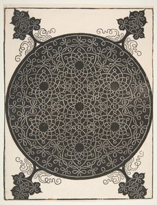 フィフスノット。 1521以前の7つの6先の尖った星とインターレースされたラウンデル。 作： Albrecht Dürer