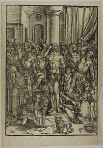 鞭打ち、『大いなる受難』より 作： Albrecht Dürer