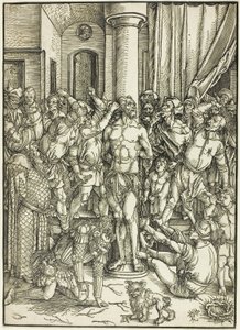 鞭打ち、『大いなる受難』より 作： Albrecht Dürer