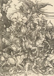 四騎士、1498年。 作： Albrecht Dürer