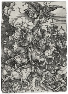 黙示録の4人の騎士、1498年頃 作： Albrecht Dürer