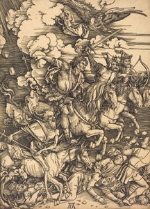 四騎士、おそらくc。 14961498。 作： Albrecht Dürer