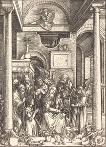 聖母の栄光、c。 1504年。 作： Albrecht Dürer