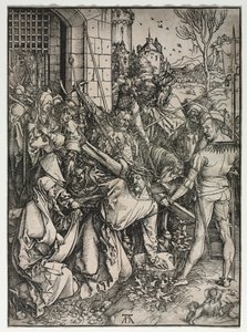 大情熱：十字架を負うキリスト。 作： Albrecht Dürer