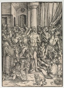 大いなる受難：鞭打ち 作： Albrecht Dürer