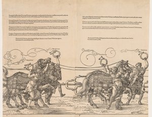 マクシミリアン皇帝の大勝利の車、1532年。 作： Albrecht Dürer