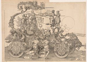1523年、マクシミリアン皇帝の大勝利の車。 作： Albrecht Dürer