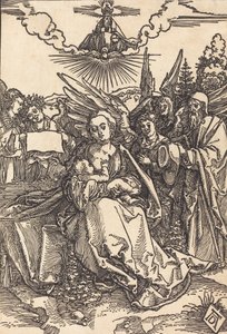 1505 年以前の 5 人の天使を持つ聖家族。