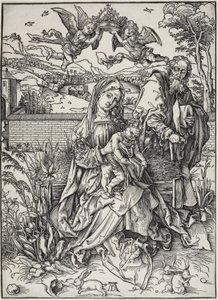 三兎のいる聖家族 作： Albrecht Dürer