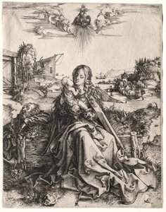 蝶のいる聖家族 作： Albrecht Dürer