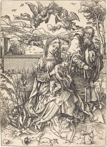 三兎のいる聖家族 作： Albrecht Dürer
