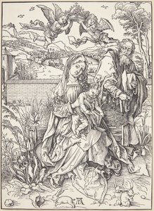 三兎のいる聖家族 作： Albrecht Dürer