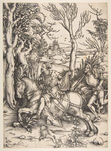 ナイトとマンアットアームズ.nd 作： Albrecht Dürer