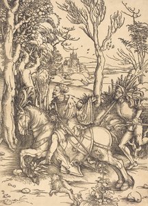 馬に乗った騎士とランスクネ c. 14961497。