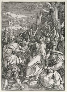 大きな情熱：キリストの裏切り、1510年。 作： Albrecht Dürer