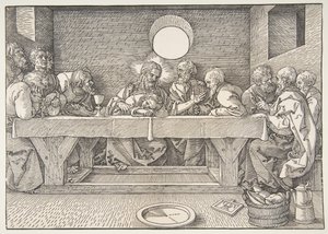最後の晩餐、1523年。 作： Albrecht Dürer