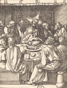 最後の晩餐、おそらくc。 15091510。 作： Albrecht Dürer