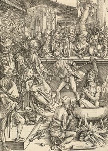 聖ヨハネの殉教、1498 年。 作： Albrecht Dürer