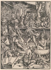 黙示録より、聖ヨハネの殉教 作： Albrecht Dürer