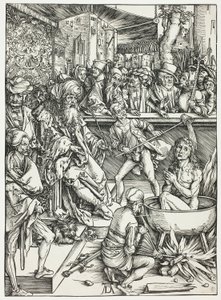 黙示録より、聖ヨハネの殉教 作： Albrecht Dürer