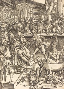 聖ヨハネの殉教、おそらくc。 14961498。 作： Albrecht Dürer