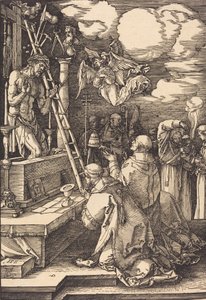 聖グレゴリウスのミサ、1511年。 作： Albrecht Dürer