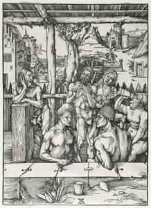 メンズバスハウス、c。 1496-1497。 作： Albrecht Dürer