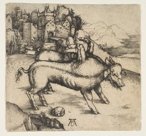 ランサーの巨大な豚、ca。 1496年。
