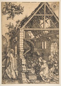 生誕、聖母の生涯、1502-3。 作： Albrecht Dürer