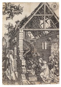 シリーズ「聖母の生涯」からのキリストの降誕、1503年頃。 作： Albrecht Dürer