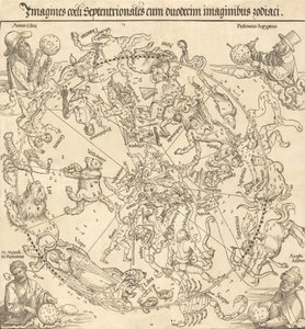北天半球、1515年。 作： Albrecht Dürer
