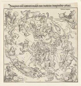 北天半球、1515年。 作： Albrecht Dürer