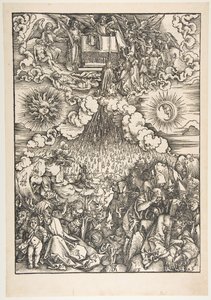 Apocalypse.ndからの5番目と6番目のシールの開封 作： Albrecht Dürer