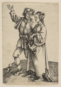 農民とその妻、ca。 1497。 作： Albrecht Dürer