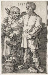 市場での農民、1519年。 作： Albrecht Dürer