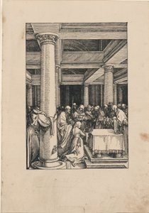 『聖母の生涯』より 神殿でのキリストの贈呈 作： Albrecht Dürer