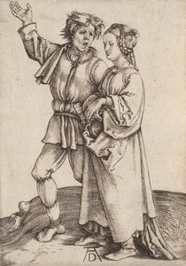 素朴なカップル 農民とその妻、1497-1498。 作： Albrecht Dürer