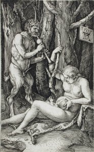 サテュロス一家 作： Albrecht Dürer