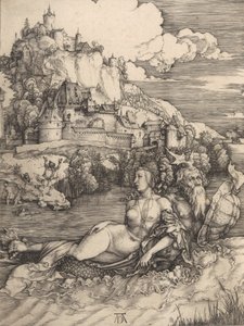 海の怪物、1498 年頃、1498 年頃。 作： Albrecht Dürer