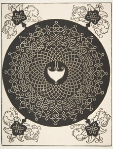 「セカンドノット」。 1521 年以前、中央にアマゾン シールドを備えたインターレース ラウンデル。 作： Albrecht Dürer