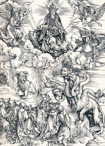 七頭の獣と羊の角を持つ獣、1498年1906年。 作： Albrecht Dürer
