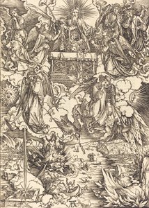 トランペットを持った七人の天使、1498年。 作： Albrecht Dürer