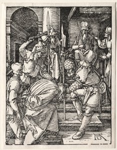 小さな情熱：アンナの前のキリスト、1509- 1511年。 作： Albrecht Dürer