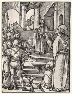 小さな情熱：ピラトの前のキリスト 作： Albrecht Dürer