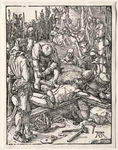 小さな情熱：十字架にくぎ付けになったキリスト、1509-1511年。 作： Albrecht Dürer