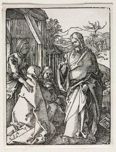 小さな情熱：キリストが聖母マリアを離れる。 作： Albrecht Dürer