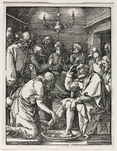 小さな情熱：聖ペテロの足を洗うキリスト 作： Albrecht Dürer